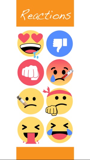 Reactions Stickers for Facebook,WhatsApp