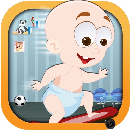 Cute Cake Eating Baby - Fun Skateboard Rocket Launcher Game for Kids FULL By Animal Clown icon