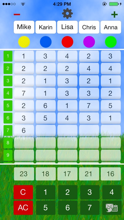 Mini Golf Score Card