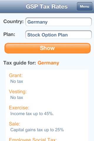 GSP Tax Rates screenshot 2