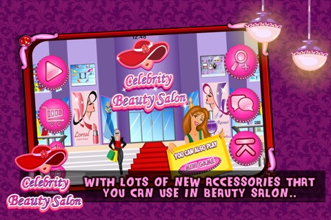 Celebrity Beauty Salon –  Make up , Dress up Free Fun Fashion Game screenshot 2