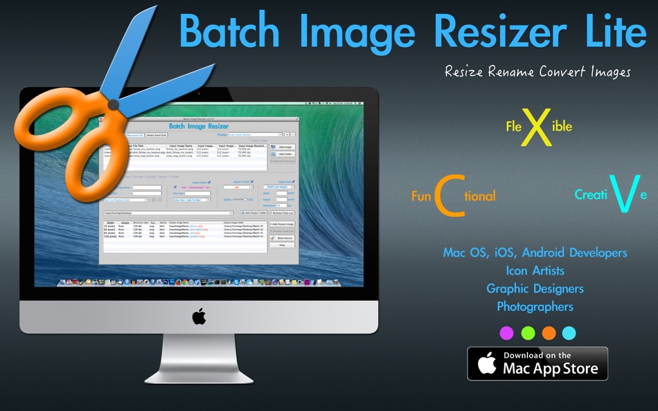 Lite image. Resize image. Download Mac images. Batch images. Batch app.