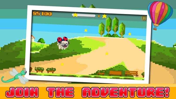 Le Pugbug Fly! -  Adventure Run of a Tiny Flying Puppy Pug Ladybug screenshot-4