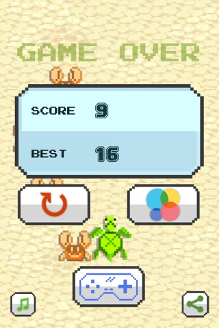 Turtle Crawl - Flappy Flipper Adventure, Clash with Crabs on the Sunny Beach screenshot 3