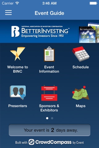 Screenshot of BetterInvesting Events