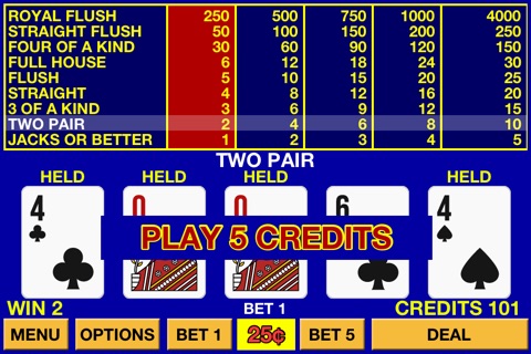 Video Poker Casino Slot Cards screenshot 2