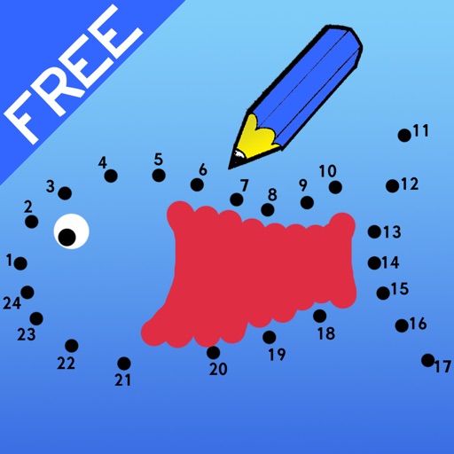 Connect the dots coloring book for children: Learn to paint by numbers for kindergarten, preschool or nursery school with this fun puzzle game. Icon