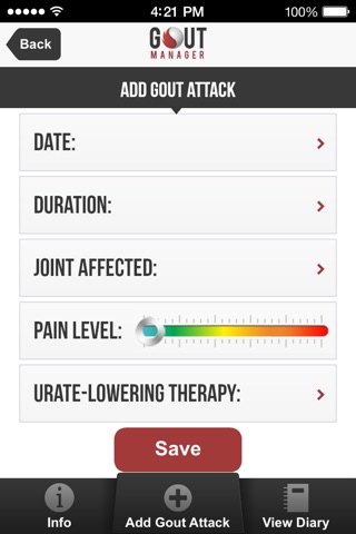 Gout Manager screenshot 2