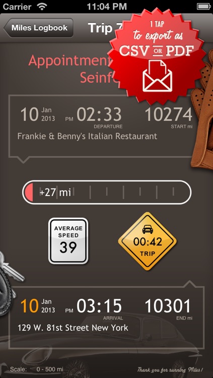 Miles - The Classic Mileage Log with CSV and PDF Export screenshot-3