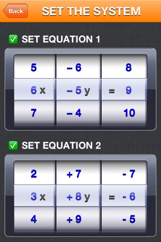 Solving a system of 2 equations in 2 unknowns screenshot 3