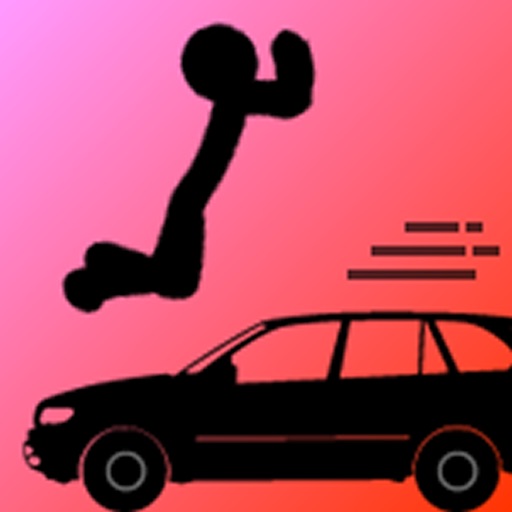 Stupid Stickman - Jump Over Speeding Car