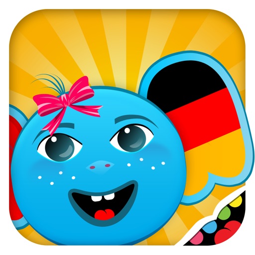 iPlay German: Kids Discover the World - children learn to speak a language through play activities: fun quizzes, flash card games, vocabulary letter spelling blocks and alphabet puzzles Icon