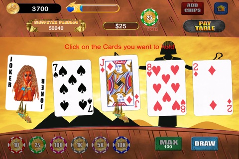 Aces Video Poker Deluxe - Cleopatra & Pharaoh Edition screenshot 3