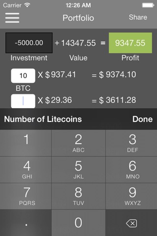 Space Cash: Bitcoin/Altcoin Ticker + Tracker ~ BTC LTC DRK DOGE +++ screenshot 3