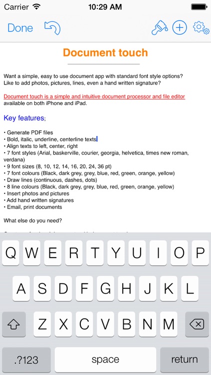 Document touch: Word processor and file editor app screenshot-3