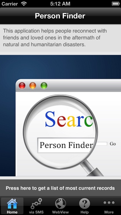 Person Finder: reconnect with missing friends and loved one's