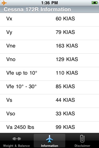 C172R Weight and Balance Calculator screenshot 3