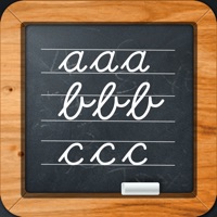筆記体で書く：書き込みや学校のためのアルファベットの文字をご覧ください