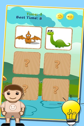 Dinosaur Memory Match - Remember Animal Pairs Game for Kids & Kindergarten screenshot 2