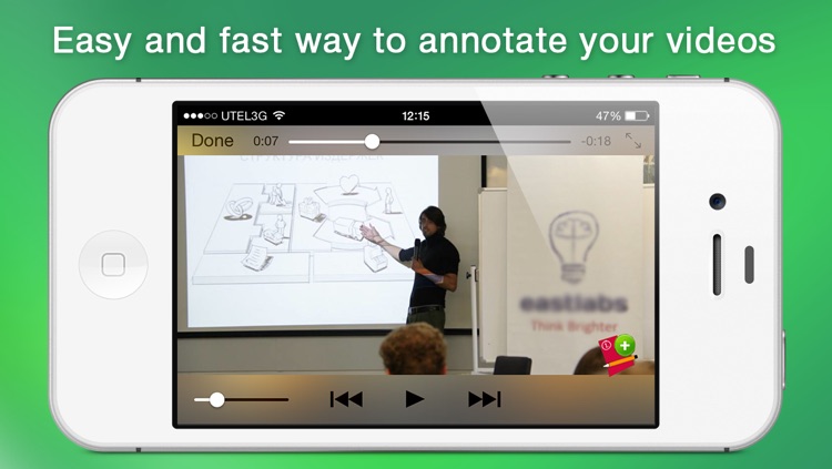 Annotate videos -  video player, tags, annotations, notes PDF converter, comments