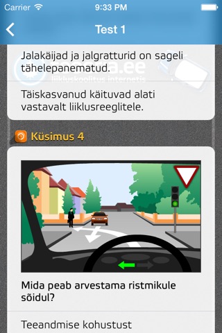 Liiklustestid screenshot 2