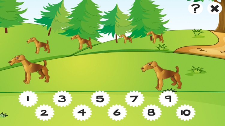 A Dog Counting Game for Children: Learn to count the numbers with dogs