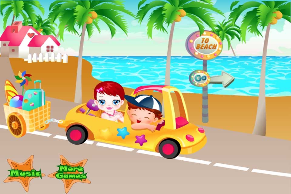 Baby In the Sand - Swimming & Play for Girl & Kids Game screenshot 2