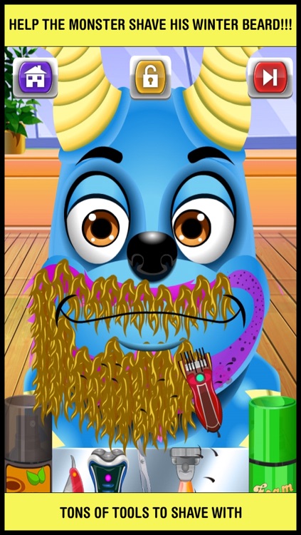 Baby Monster Shave & Makeover Salon - crazy little skin hair doctor shaving spa games for kids