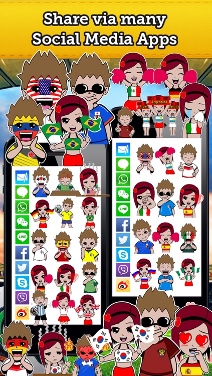 Emoji Japan Soccer Fan Free screenshot-3