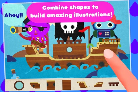 Crea story Adventure – create and play – creative art app for kids with super hero robot pirate western cowboy and treasure quest screenshot 2
