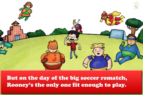 Brave Rooney and the Super-Sized Superheroes - Soccer, Healthy eating, and more - Bacciz screenshot 4