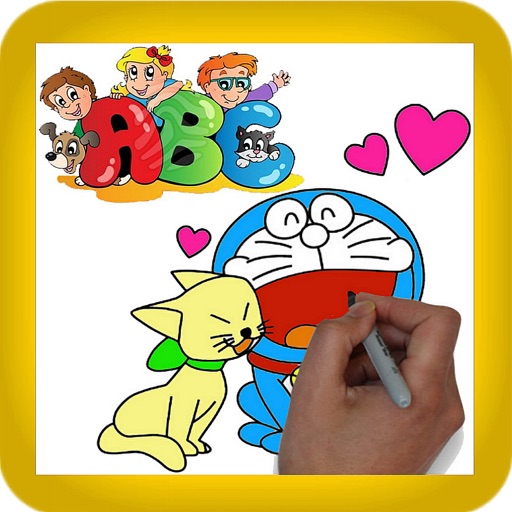 ABC kids paint - Finger doodle alphabet color