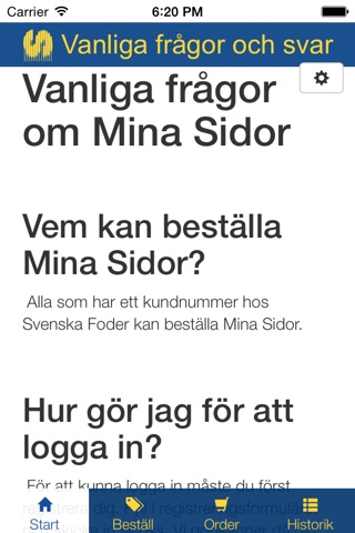 Svenska Foder Order screenshot 2