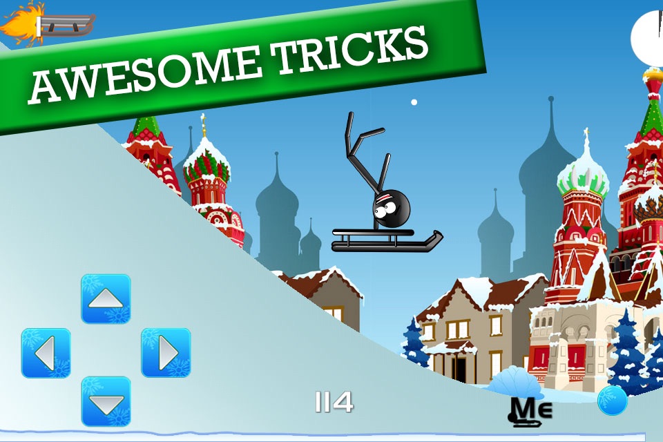 Stickman Luge - Winter Games! screenshot 4