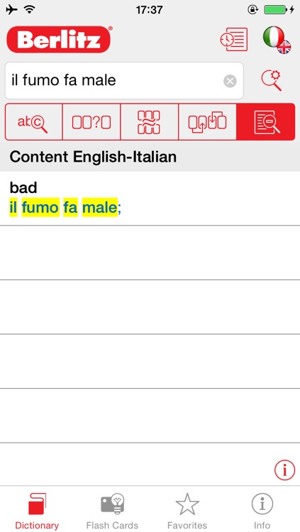 Italian <-> English Berlitz Standard Talking Dictionary