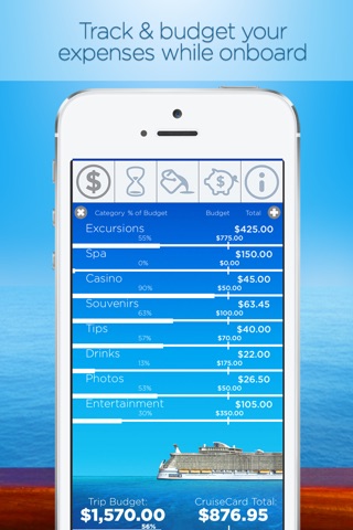 Cruise Card Control: Track and budget your onboard cruise line expenses screenshot 2
