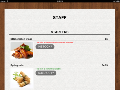 Tablet Waiter Lite screenshot 2