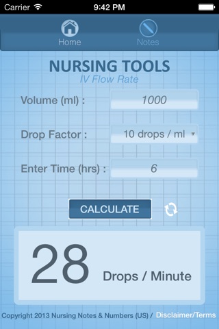 Intravenous (IV) Flow Rate by Drop Factor N3 screenshot 2