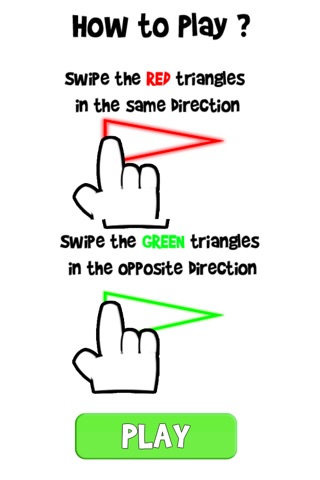 Triangles - Swipe Red & Green Neon Signs in Right Direction screenshot 2