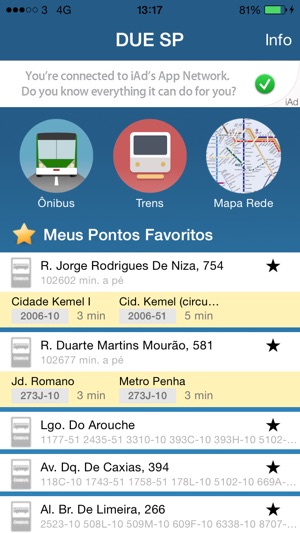 DUE Sao Paulo - Infomações CPTM, METRO e