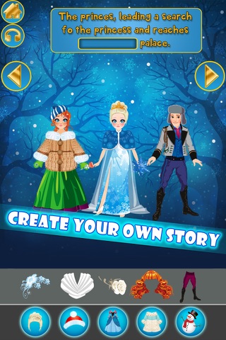My Own Little Interactive Snow Princess Story Book Game Free App screenshot 4