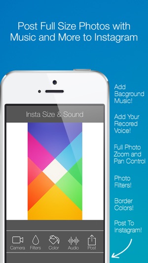 InstaSize & Sound - Post Bilder in voller Größe mit Musik auf Instagram Screenshot