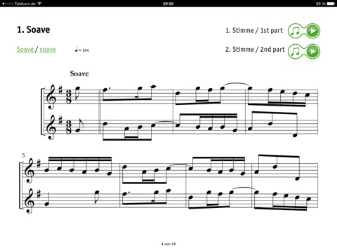 Telemann Sonata 1 (Gmaj) screenshot 2