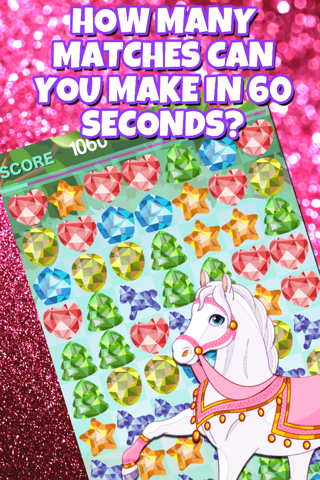 Princess Pony Match - FREE Jewel Matching Game screenshot 3