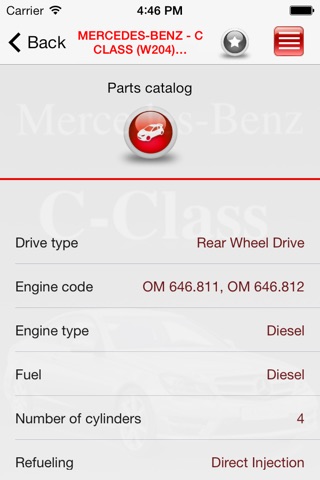 Запчасти Mercedes-Benz C-class screenshot 4