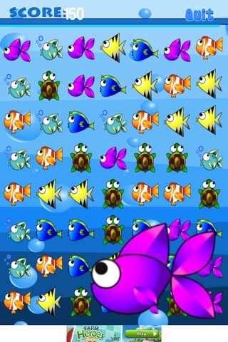 A Big Gold Fish Match 3 Mania Game – Big Action Puzzle Fun in the Sea Pro! screenshot 2