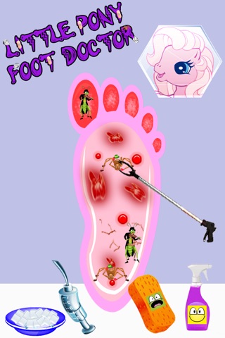 A Little baby pony pet vet Foot(toe) Doctor(dr) & leg nail spa kids games screenshot 2