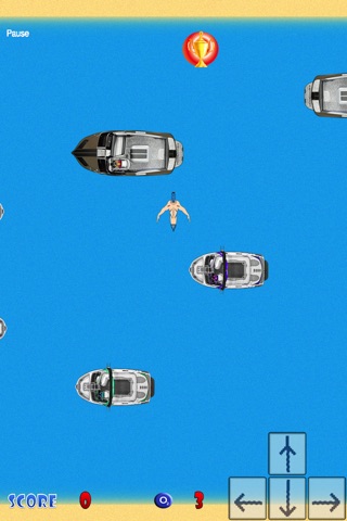 Swim accross the racing boats : the marina center kids game - Free Edition screenshot 3