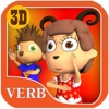 Children learn animated Arabic language verbs and play- Part 2- 2 أفعال للأطفال