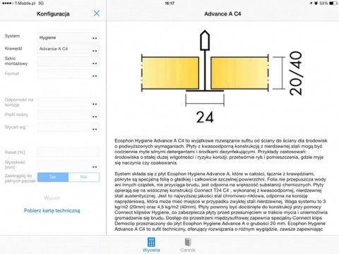 Kalkulator Ecophon screenshot 3